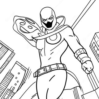 Red Hood in Action Coloring Page | Red Hood 塗色頁