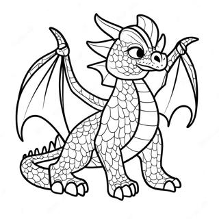 Crystal Dragon Coloring Page | Crystal Dragon 塗色頁