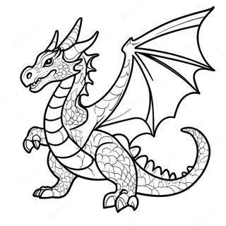 Majestic Crystal Dragon in Flight Coloring Page | Crystal Dragon 塗色頁