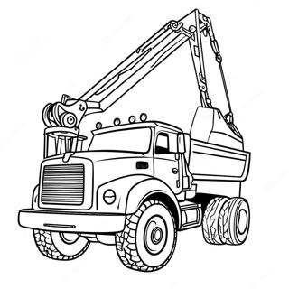 Construction Truck Coloring Page | Construction Truck 塗色頁