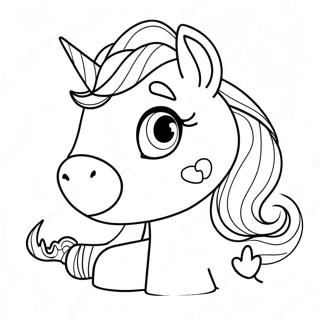 Cute Agnes with Unicorn Coloring Page | Agnes Despicable Me 塗色頁