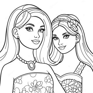 Barbie and Sisters Coloring Page | Barbie and Sisters 塗色頁