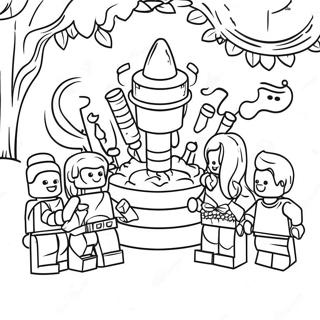 Lego Birthday Party Coloring Page | Lego Birthday 塗色頁