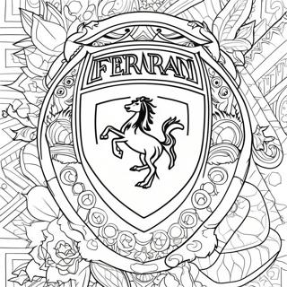 Ferrari Logo Coloring Page | Ferrari 塗色頁
