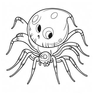 Halloween Spider Coloring Page