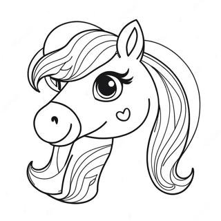 Sunny Starscout with Colorful Mane Coloring Page | Sunny Starscout 塗色頁