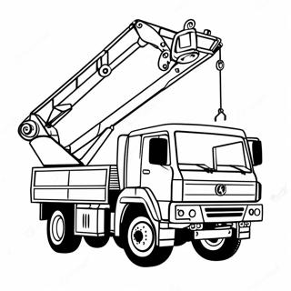 Crane Truck Coloring Page | Crane Truck 塗色頁