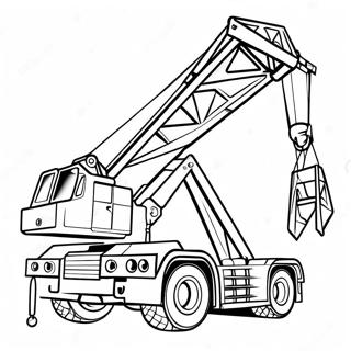 Construction Crane Truck Coloring Page | Crane Truck 塗色頁