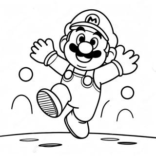 Cute Baby Mario Jumping Coloring Page | Baby Mario and Luigi 塗色頁