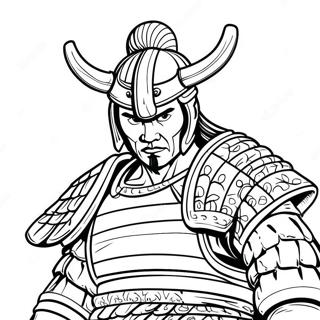 Samurai Warrior Coloring Page | Samurai 塗色頁