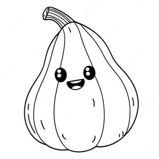 Cute Cartoon Gourd Coloring Page | Gourd 塗色頁