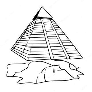 Mysterious Egyptian Pyramid Coloring Page | Ancient Civilizations 塗色頁