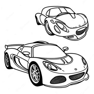 Sporty Lotus Car Coloring Page | Lotus Car 塗色頁