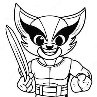 Adventurous Wolverine Kid Coloring Page | Wolverine Kid 塗色頁