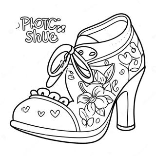 Cute Girl Shoes Coloring Page | Girl Shoes 塗色頁