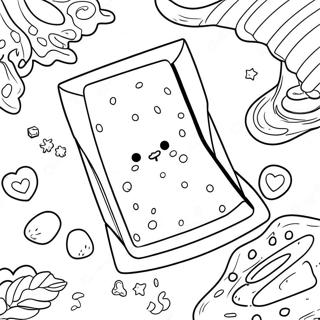 Pop Tart Coloring Page | Pop Tart 塗色頁