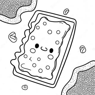 Colorful Pop Tart with Sprinkles Coloring Page | Pop Tart 塗色頁