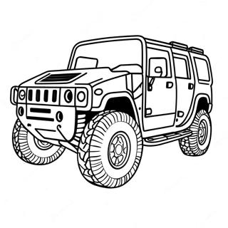 Hummer Coloring Page | Hummer 塗色頁