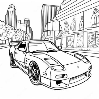 RX7 Sports Car Coloring Page | RX7 塗色頁