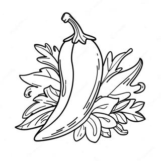 Chili Pepper Coloring Page | Chili 塗色頁
