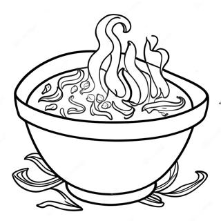 Spicy Chili Bowl Coloring Page | Chili 塗色頁
