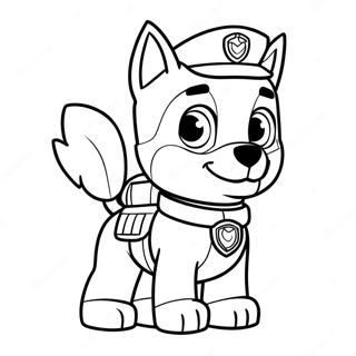 Tracker Paw Patrol Coloring Page | Tracker Paw Patrol 塗色頁