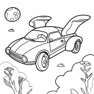 Flying Car Coloring Page | Flying Car 塗色頁