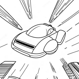 Futuristic Flying Car Coloring Page | Flying Car 塗色頁