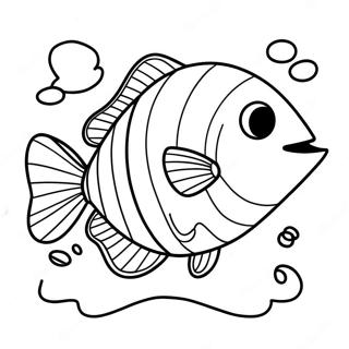 Happy Fortnite Fishy Swimming Coloring Page | Fortnite Fishy 塗色頁