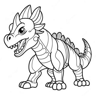 Fierce Scorpius Rex Roaring Coloring Page | Scorpius Rex 塗色頁