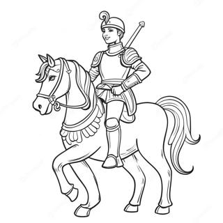 Charming Prince in Shining Armor Coloring Page | Prince Charming 塗色頁