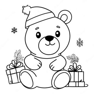 Christmas Bear Coloring Page | Christmas Bear 塗色頁