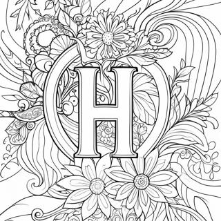 Letter H Coloring Page | Letter H 塗色頁