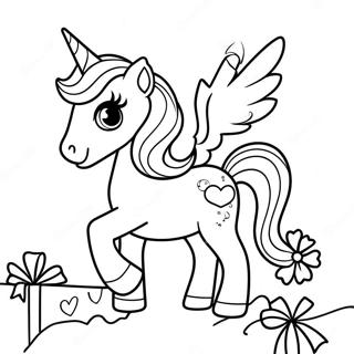Lisa Frank Christmas Unicorn Coloring Page | Lisa Frank Christmas 塗色頁