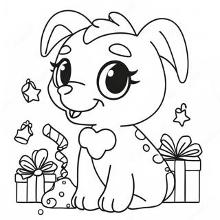 Lisa Frank Holiday Animals Coloring Page | Lisa Frank Christmas 塗色頁