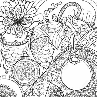 Christmas Zentangle Patterns Coloring Page | Christmas Zentangle Patterns 塗色頁