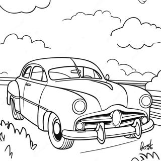 Doc Hudson Classic Car Coloring Page | Doc Hudson 塗色頁