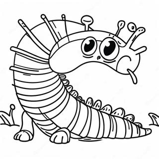Happy Centipede Coloring Page | Centipede 塗色頁