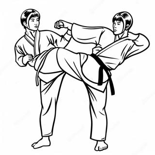 Taekwondo Coloring Page | Taekwondo 塗色頁