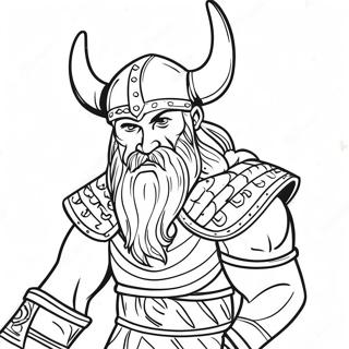 Viking Warrior Coloring Page | Viking 塗色頁