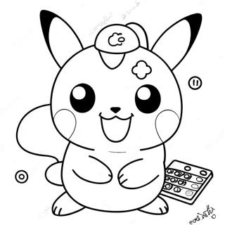 Cute Pikachu Solving Math Problems Coloring Page | Pokemon Math 塗色頁
