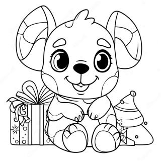 Festive Christmas Stitch Decoration Coloring Page | Christmas Stitch 塗色頁