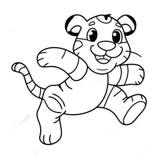 Playful Tigger Jumping Coloring Page | Tigger 塗色頁