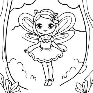 Magical Fairy in Enchanted Forest Coloring Page | Fairyland 塗色頁
