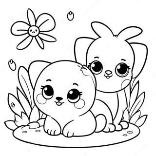 Cute Baby Animals in Spring Coloring Page | Spring for Kindergarten 塗色頁