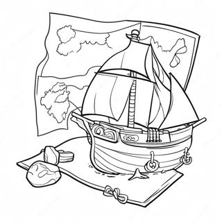 Uncharted Treasure Map Coloring Page | Uncharted 塗色頁