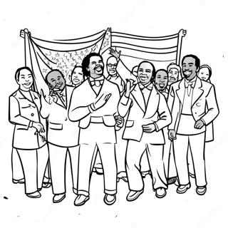 Black History Month Celebration Coloring Page | February Black History Month 塗色頁