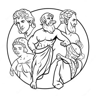 Greek Gods Coloring Page | Greek Gods 塗色頁