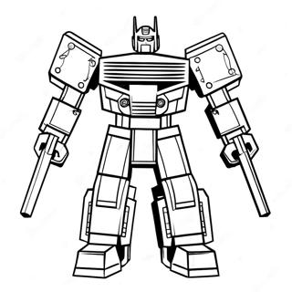 Colorful Lego Transformers in Action Coloring Page | Lego Transformers 塗色頁