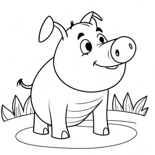 Porky the Pig Coloring Page